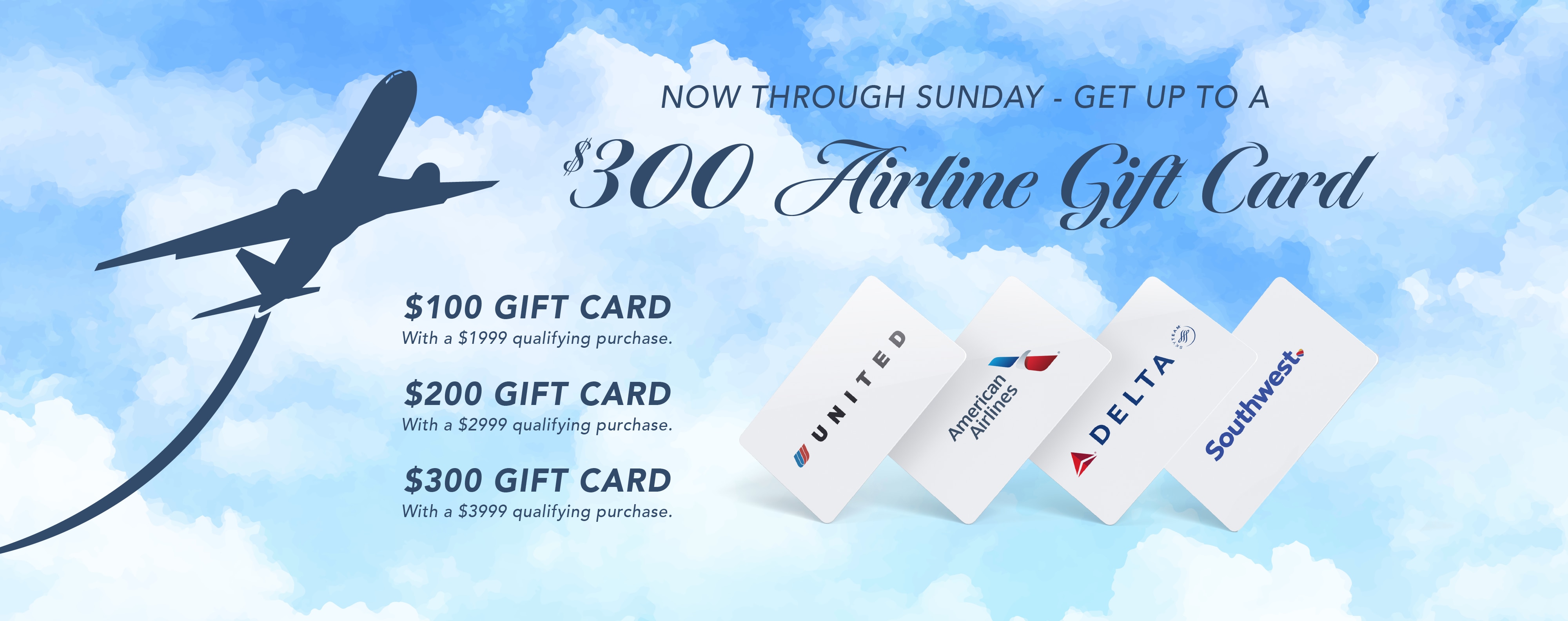 Presidents Day Sale - Airline Gift Card Offer