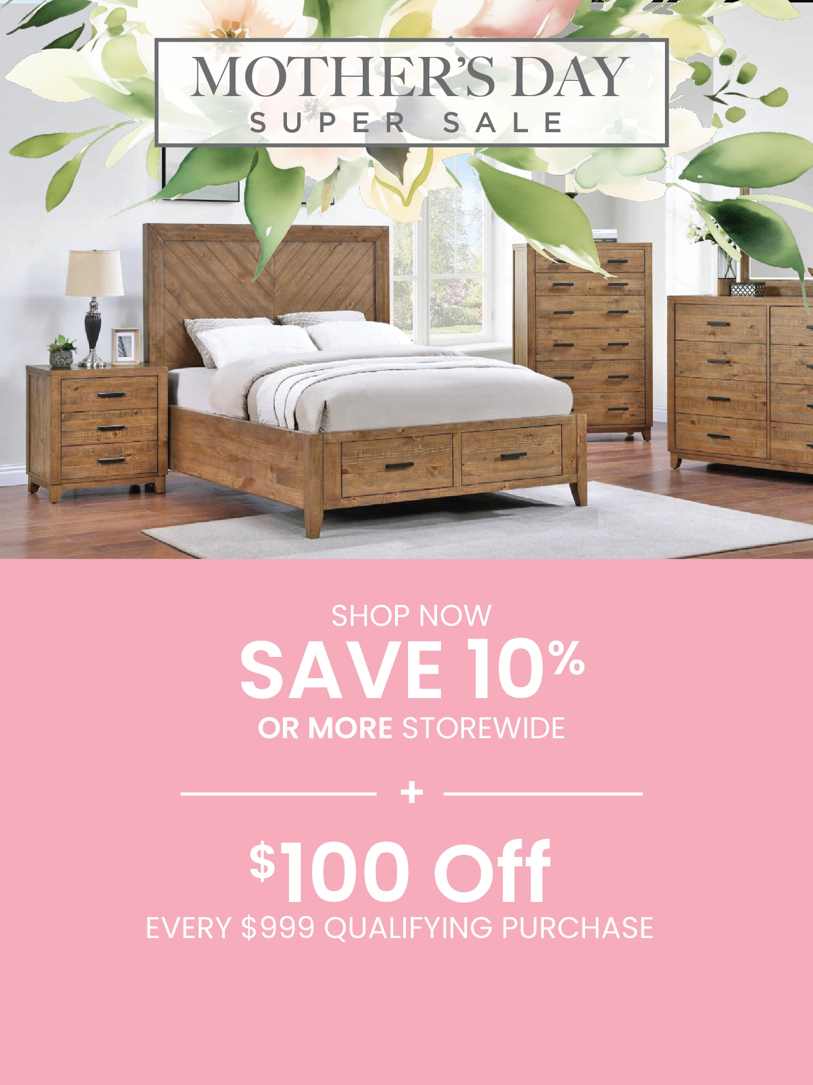 Save 10% + $100 Off Every $999 + 18 Month 0% Financing