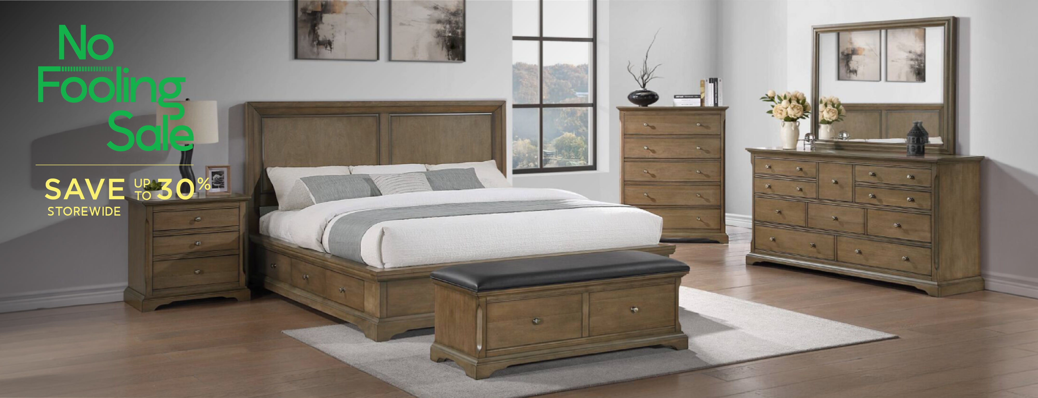 Save up to 30% storewide during our No Fooling Sale.