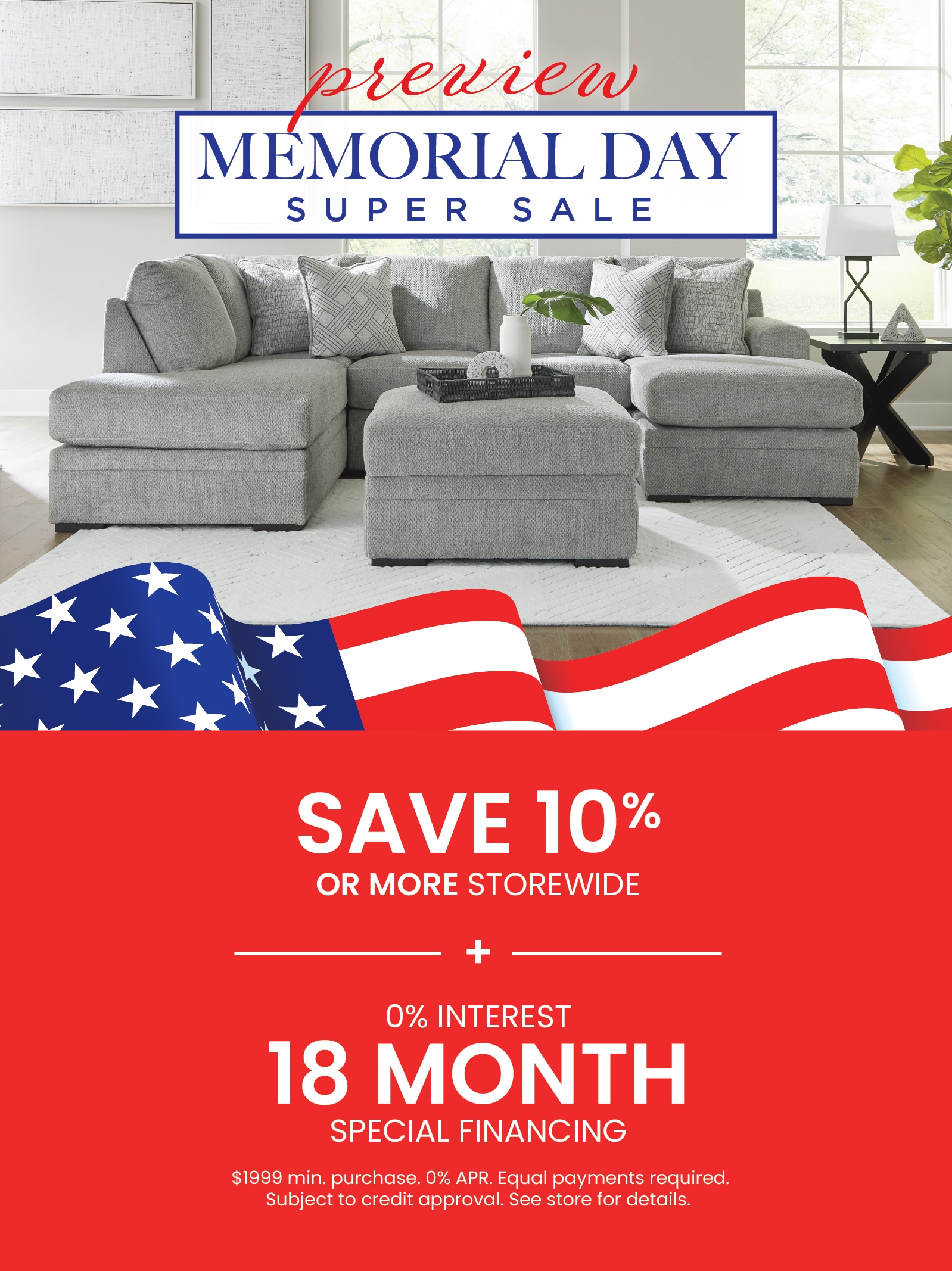 Save 10% and more during our Memorial Day Sale