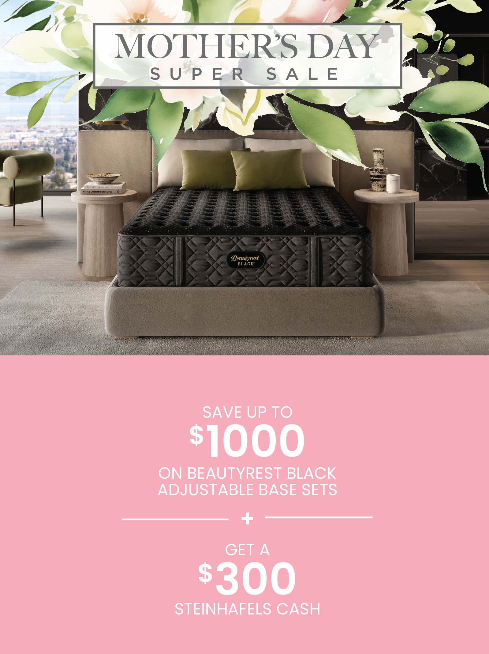 Save up to $1000 on adjustable base sets during our Mothers Day Sale