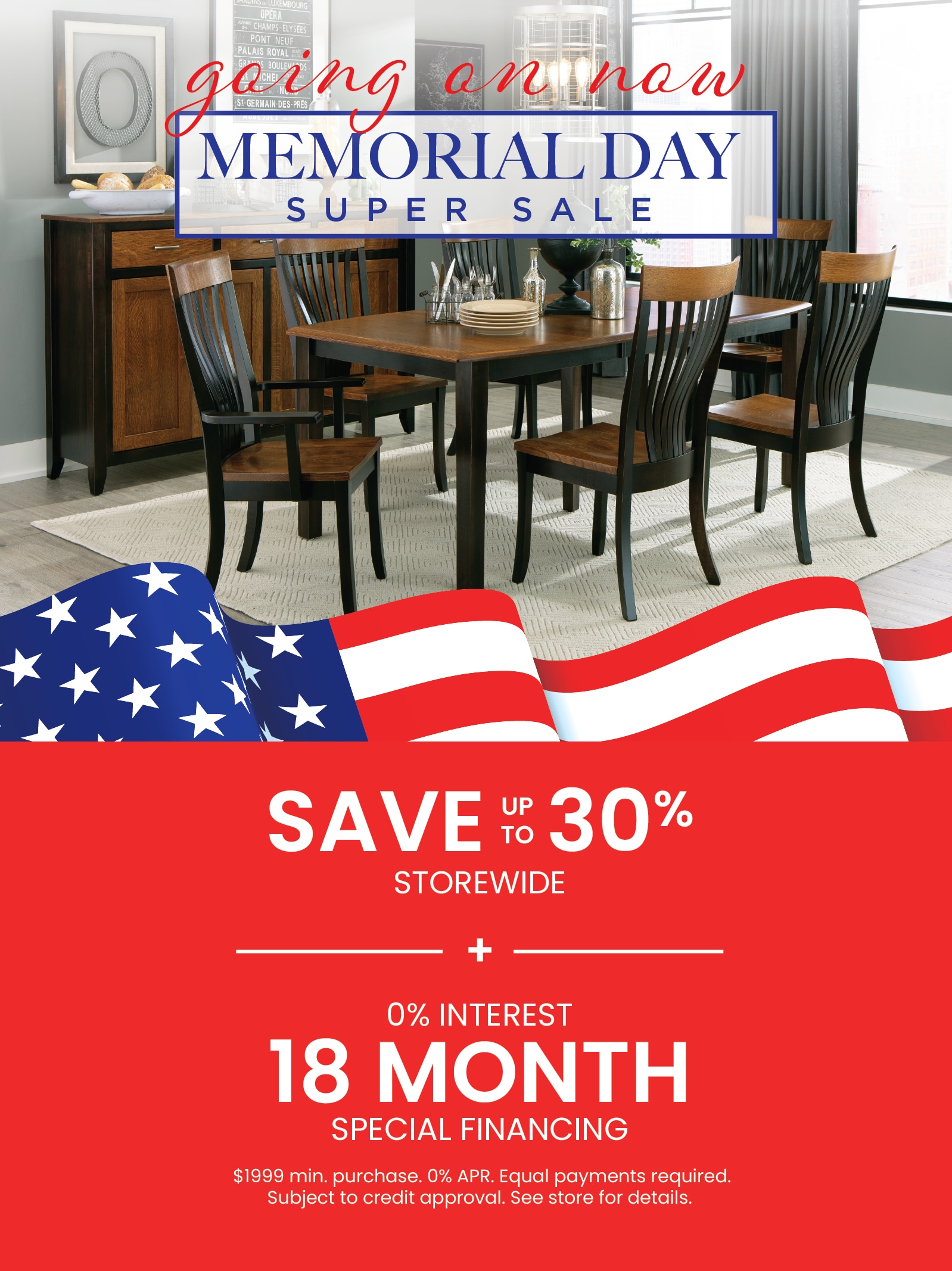 Save up to 30% during our Memorial Day Sale