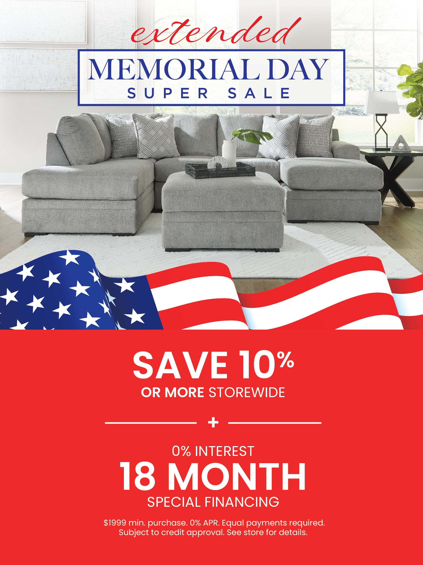 Save 10% or more during our Extended Memorial Day Sale