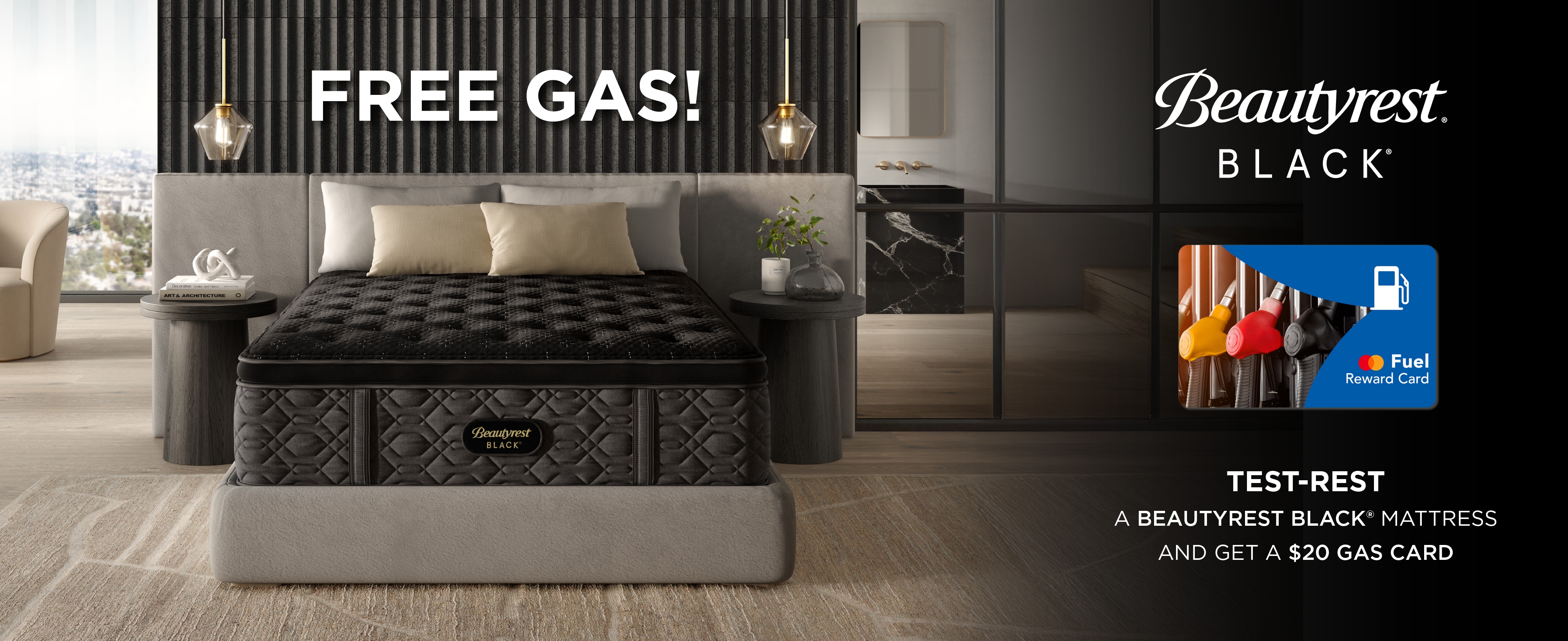 $20 gas card with Beautyrest Black Test Rest