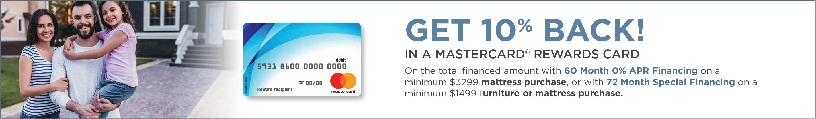 10% Back MasterCard Rewards Card Rebate