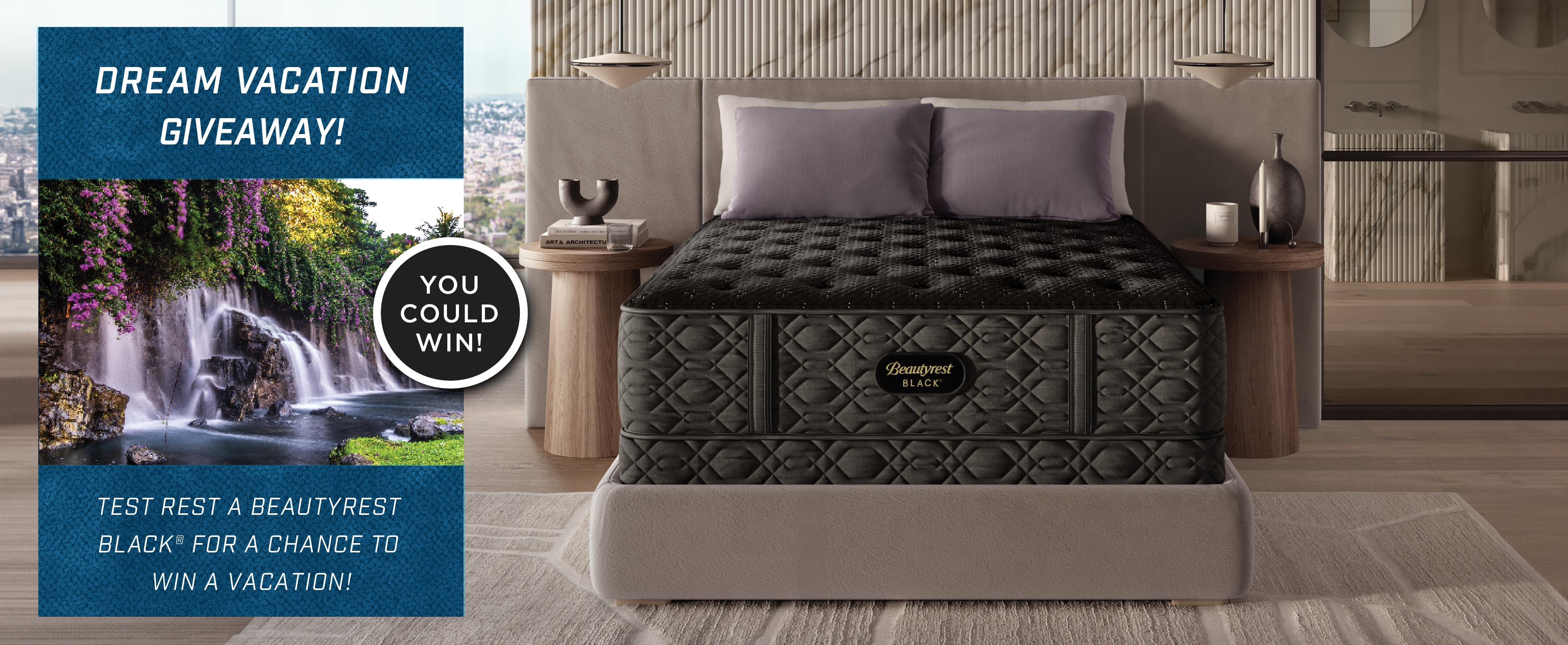 Beautyrest Black Test Rest Vacation Giveaway