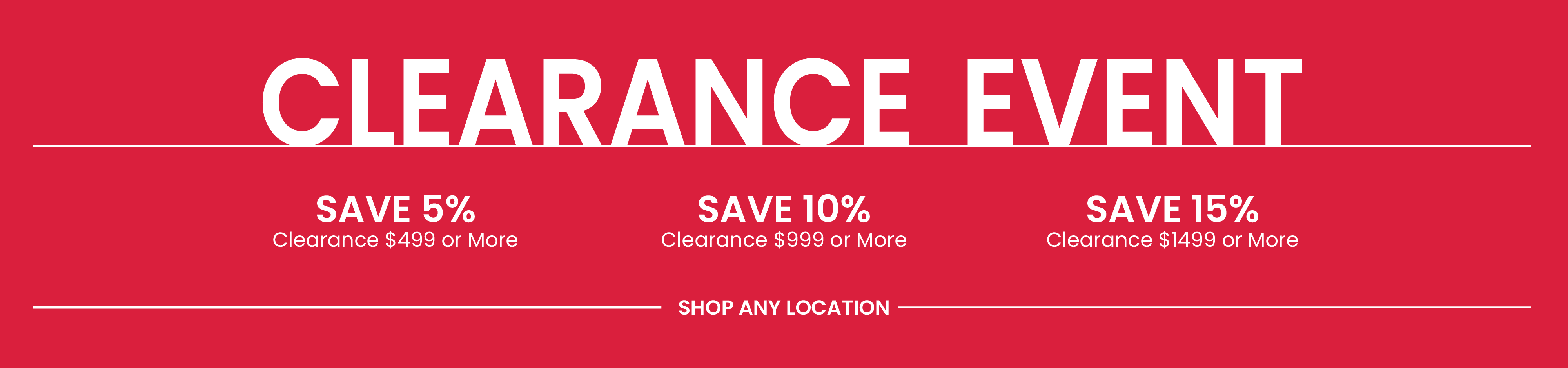 Clearance Sale