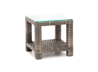 Lounge Accent Table and Ottomans