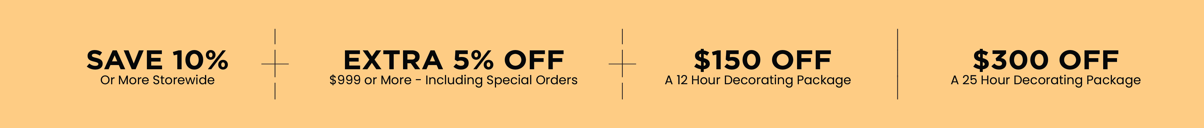 Extra 5% Off Special Order and Stock Items