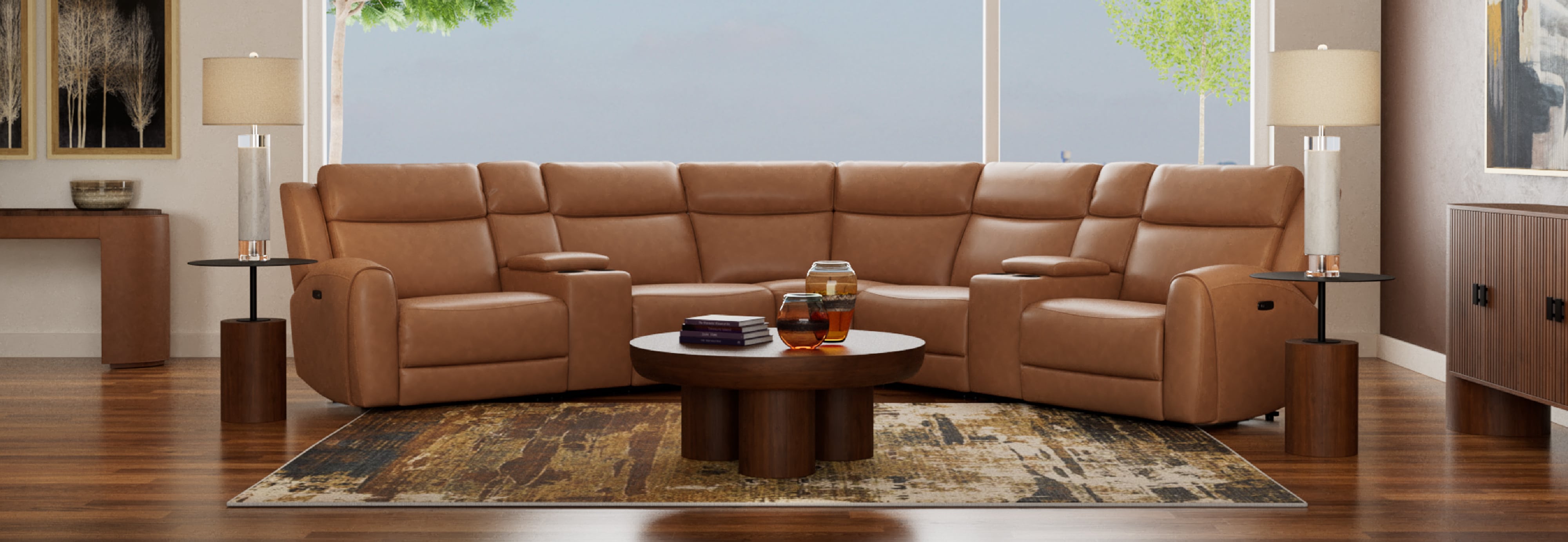 Silverado Leather Sectional