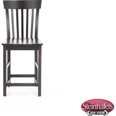Last One! Venice Slat Back Counter Stool in Chocolate