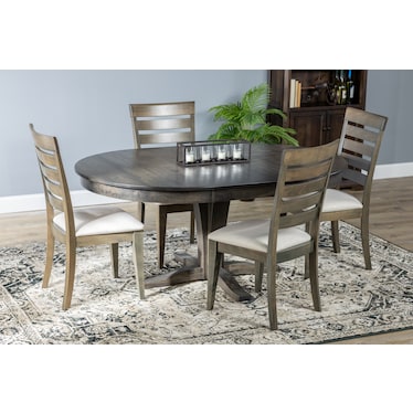 Canadel Gourmet Round to Oval Dining Table