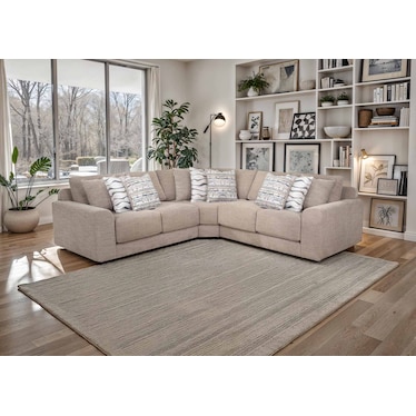Casey 3-Pc. Sectional in Putty