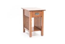 aa laun brown end table   