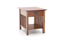 aa laun brown end table   
