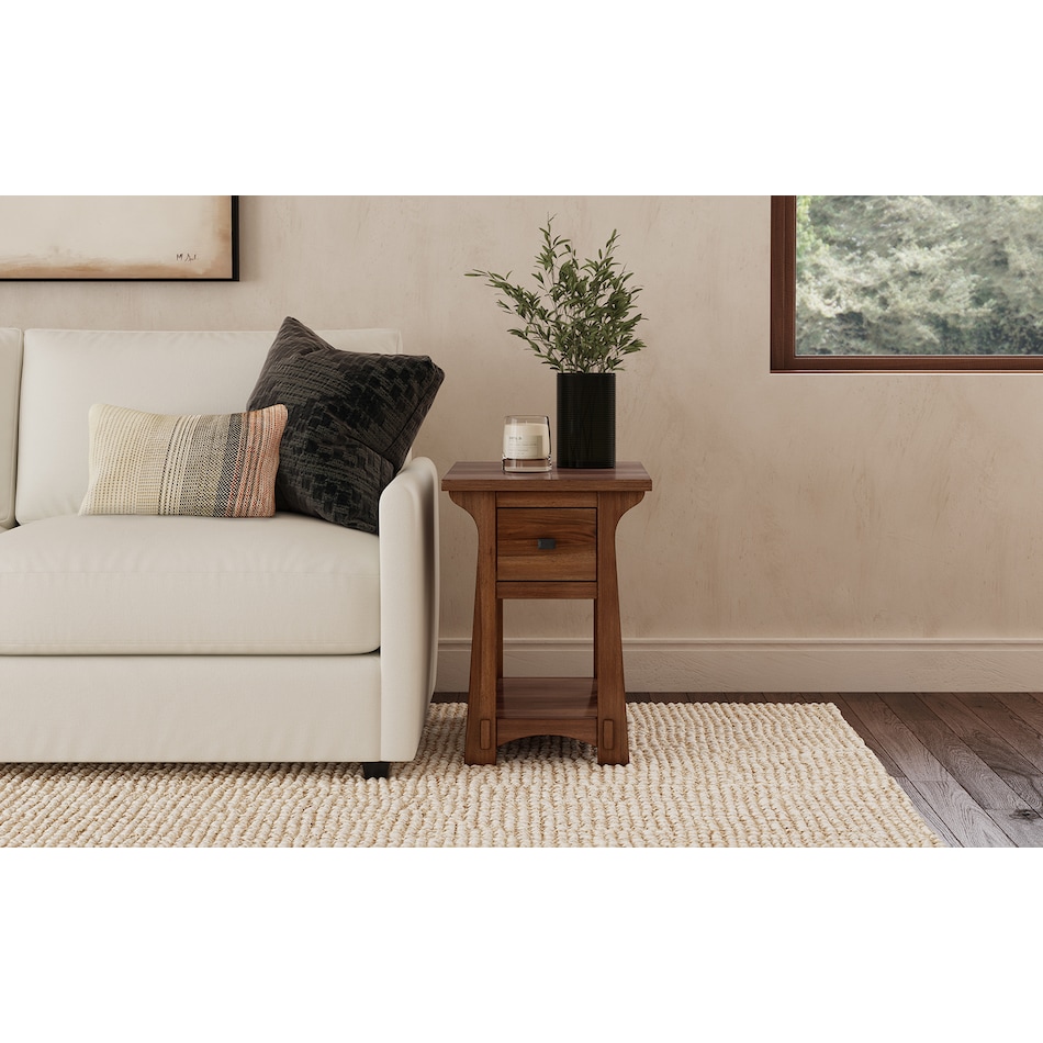 aama brown chairside table eld  