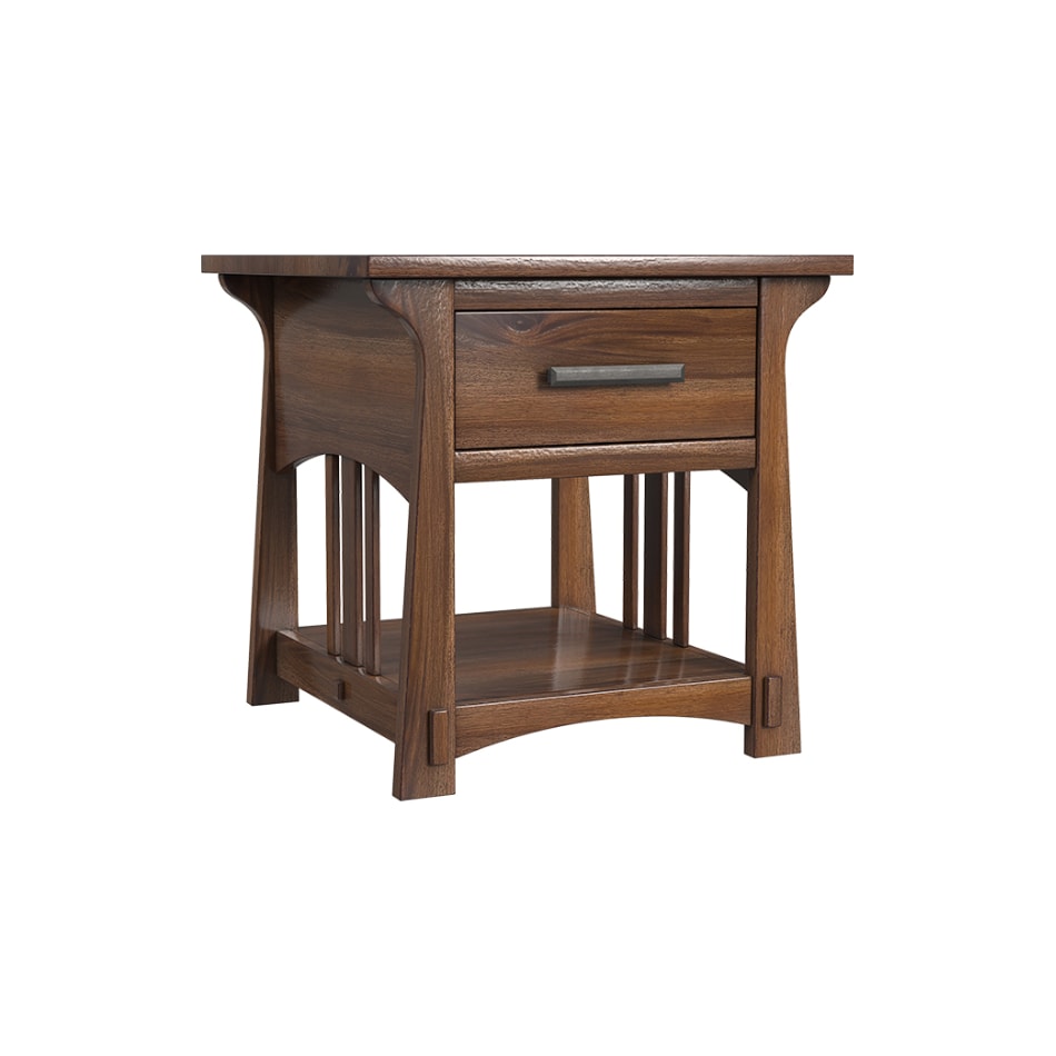 aama brown end table eld  