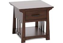 aama brown end table eld  
