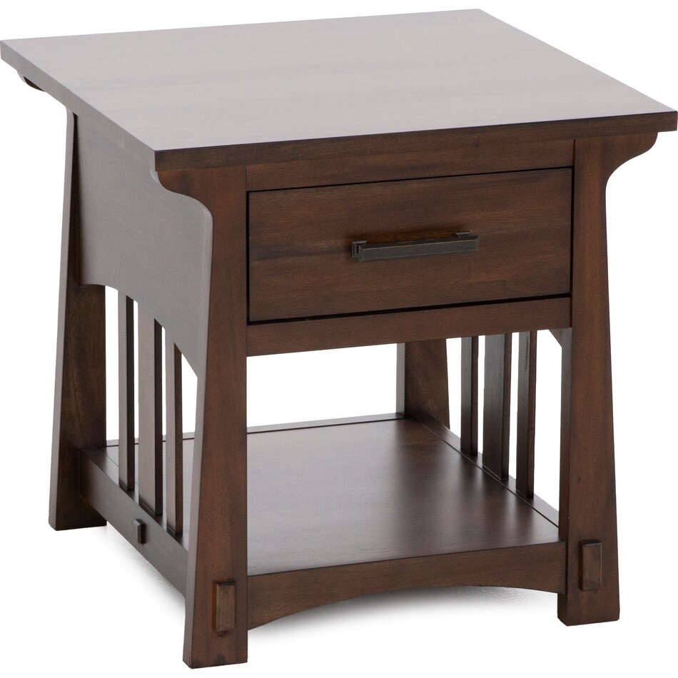 aama brown end table eld  