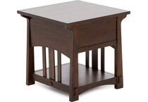 aama brown end table eld  