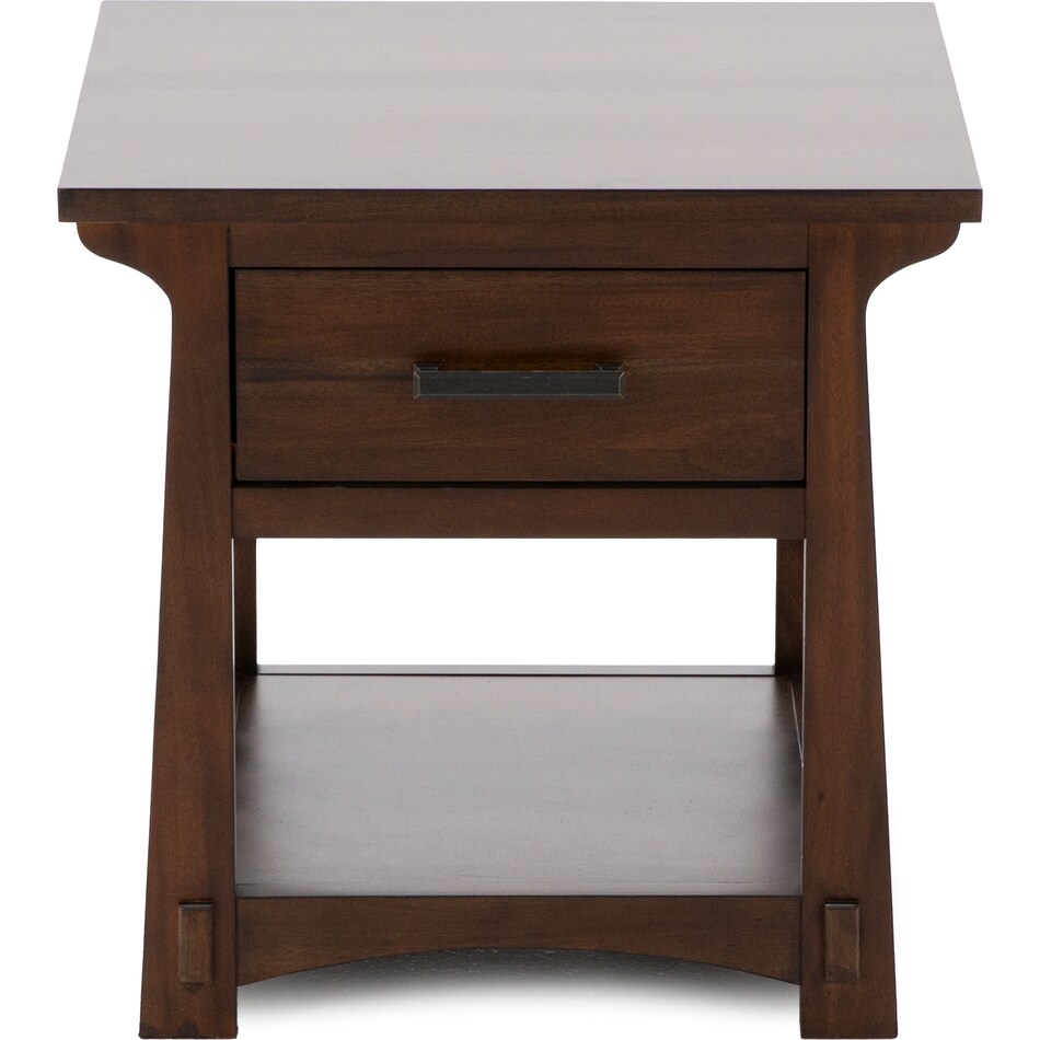 aama brown end table eld  