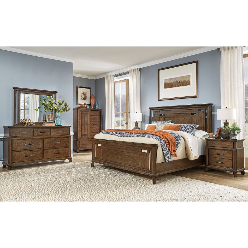 aama brown queen bed package q  