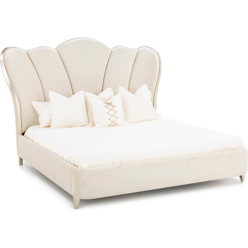 aico cream queen bed package q  