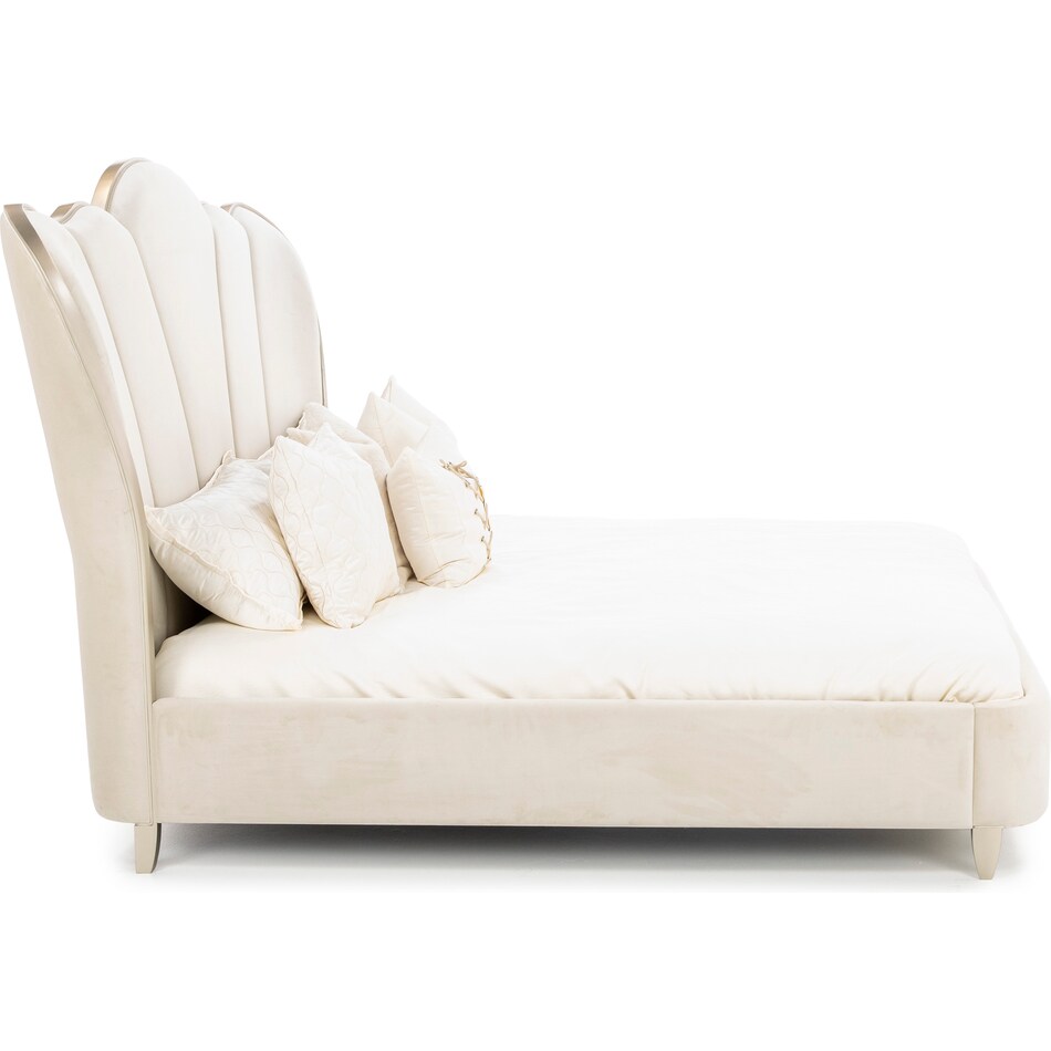 aico cream queen bed package q  