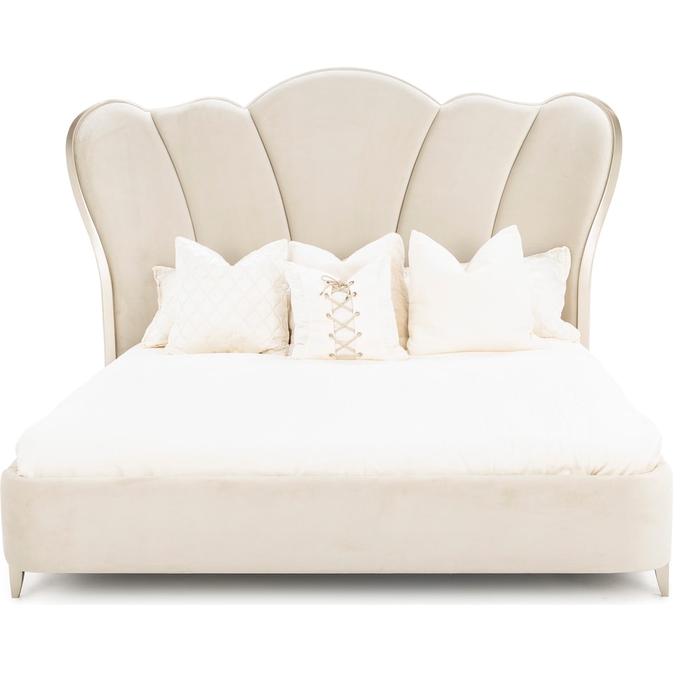 aico cream queen bed package q  