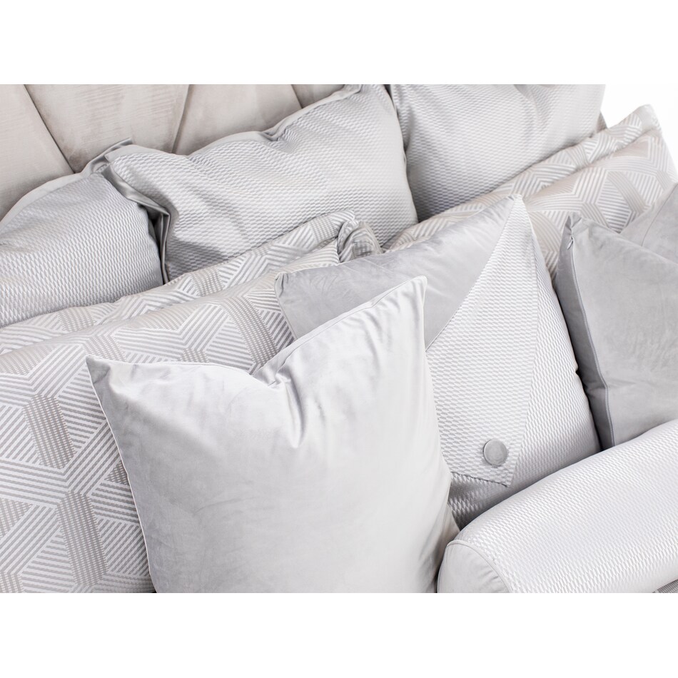 aico grey king bed package k  