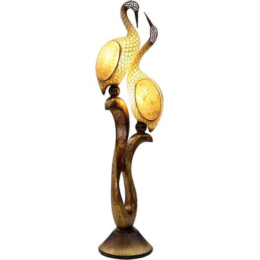 Swan with 2 Egrets Floor Lamp 85"H