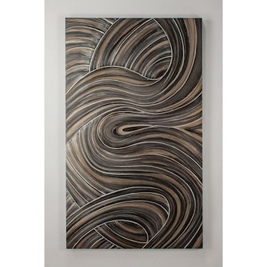 Bronze Wood Swirl Design Wall Decor 32"W x 54"H