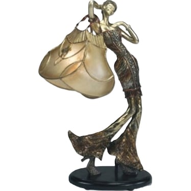 Lady with Purse Table Lamp 29"H