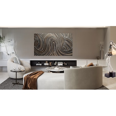 Metallic Olive Lady with Purse Floor Lamp 72"H