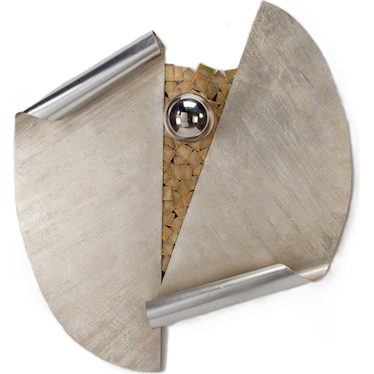 Metal Steel Disc Wall Decor 40"W x 45"H