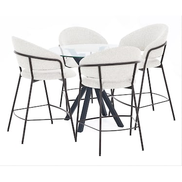 Asterisk 42" Round Counter Table