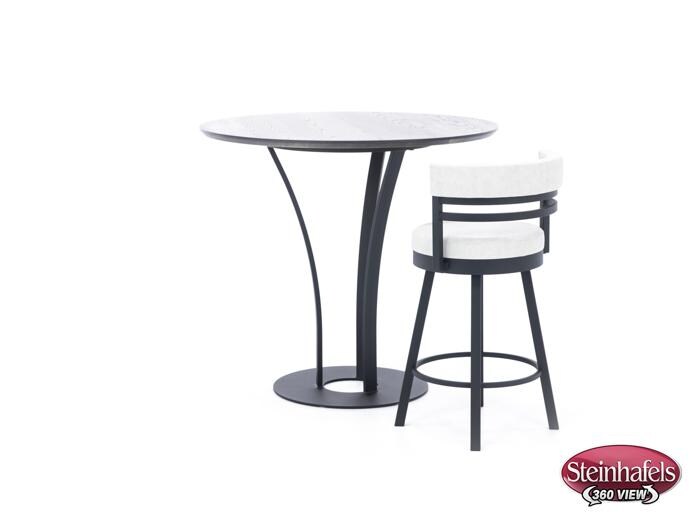 amisco black bar table round oval  image p  