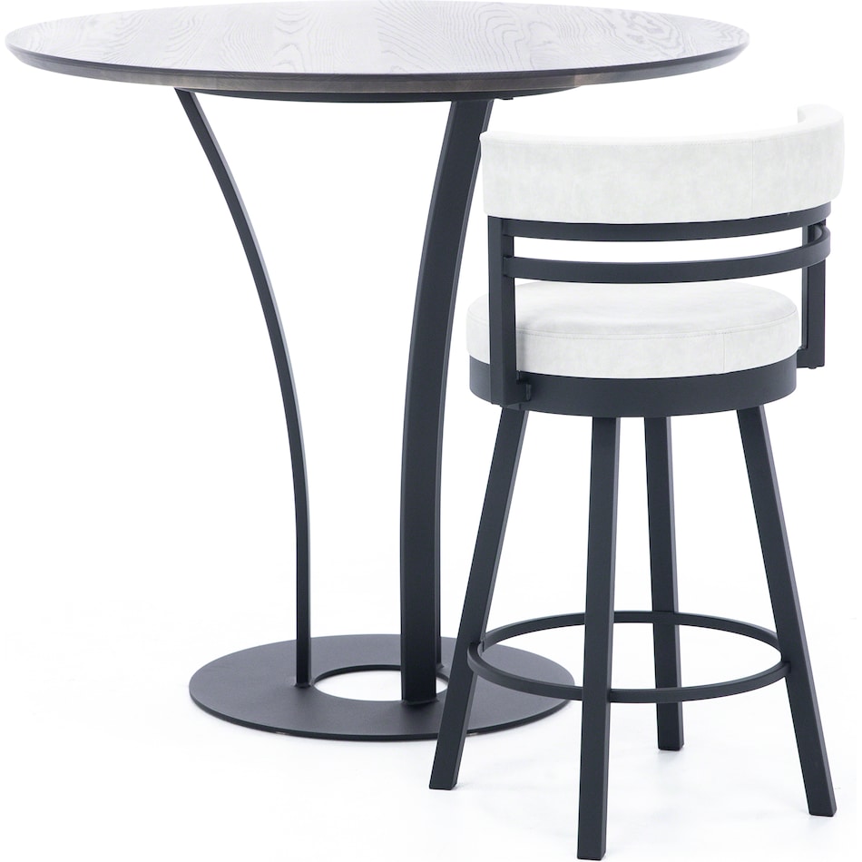amisco black bar table round oval p  