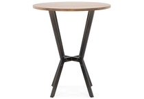 amisco brown bar table round oval pkg  