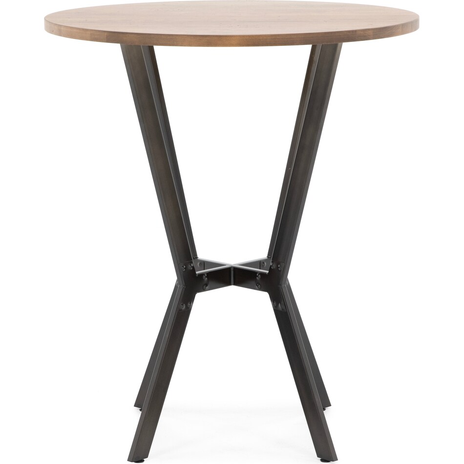 amisco brown bar table round oval pkg  