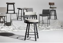 amisco grey  inch counter seat height stool lifestyle image   