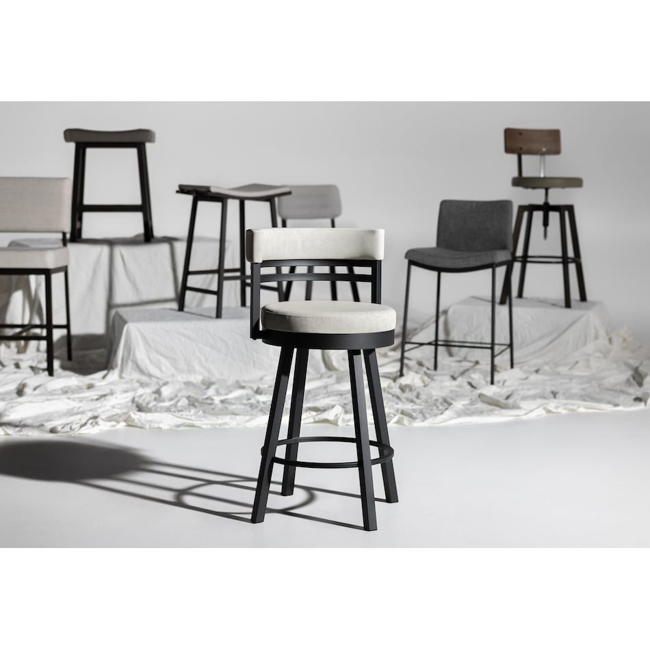 amisco grey  inch counter seat height stool lifestyle image   