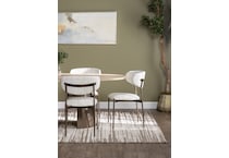 amisco metallic inch standard seat height side chair lifestyle image   