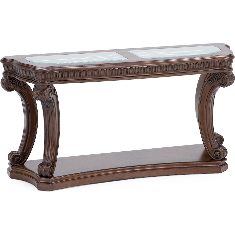 aria designs brown sofa table plz  
