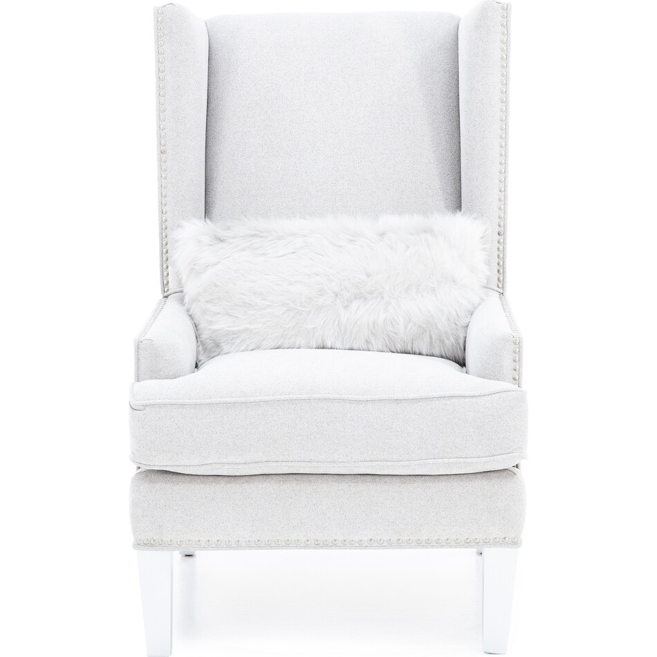 aria designs grey accent chair z  