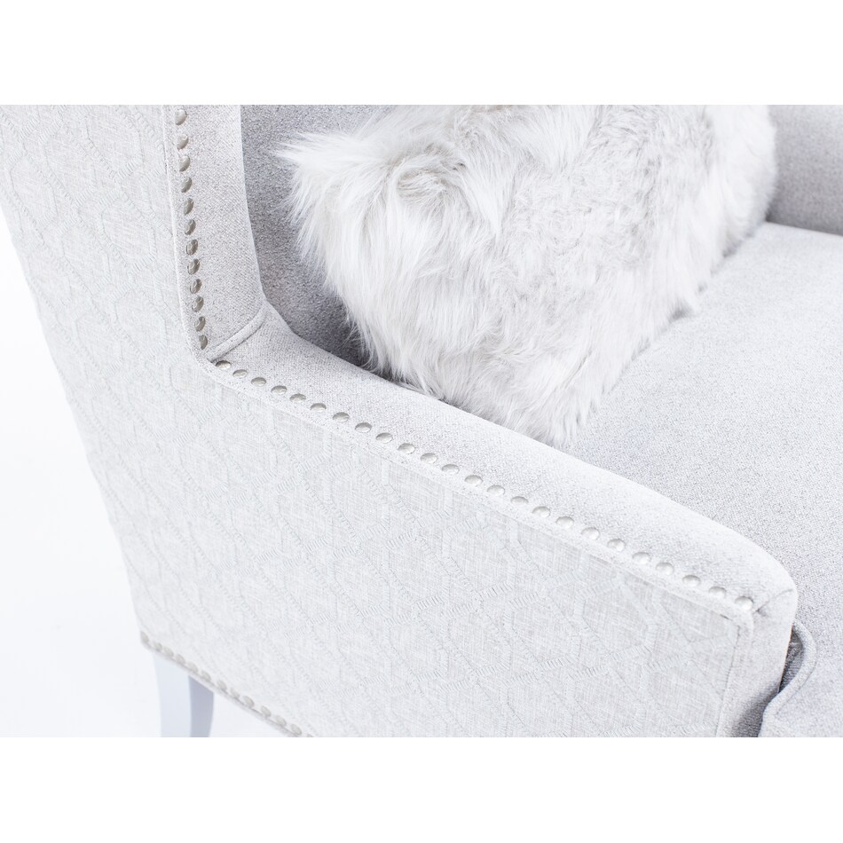 aria designs grey accent chair z  