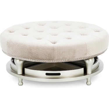 Chanelle Cocktail Ottoman w/4 Trays