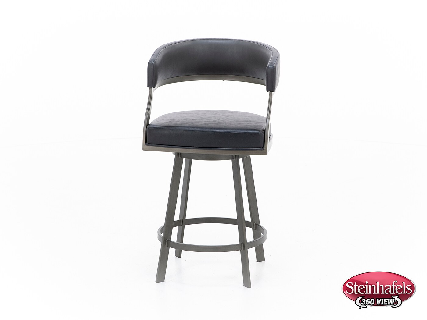 armen living black inch & over bar seat stool  image   