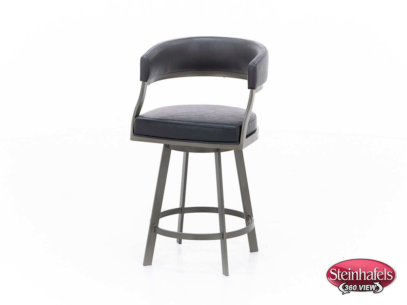armen living black inch & over bar seat stool  image   