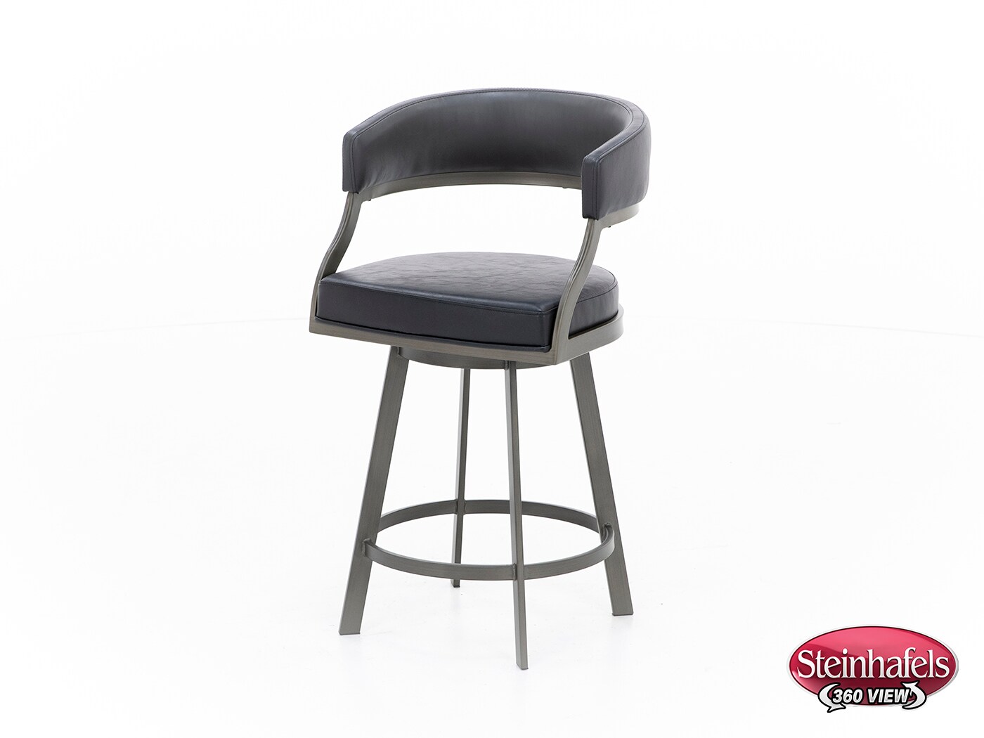 armen living black inch & over bar seat stool  image   